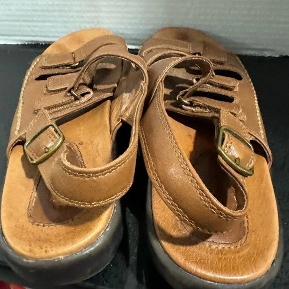 Naturalizer Leather Adjustable Sandals comfort walking brown modern boho US 9 - Picture 3 of 5